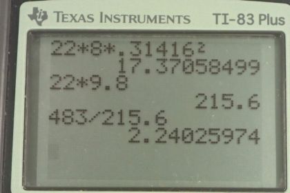 OpenStax College Physics, Chapter 6, Problem 23 (PE) calculator screenshot 2
