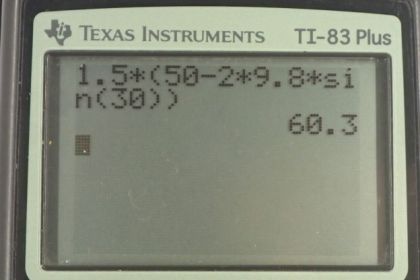 OpenStax College Physics, Chapter 7, Problem 13 (AP) calculator screenshot 1