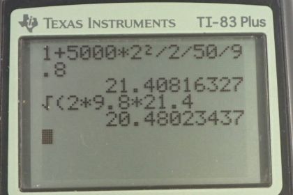 OpenStax College Physics, Chapter 7, Problem 23 (AP) calculator screenshot 1