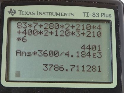 OpenStax College Physics, Chapter 7, Problem 49 (PE) calculator screenshot 1