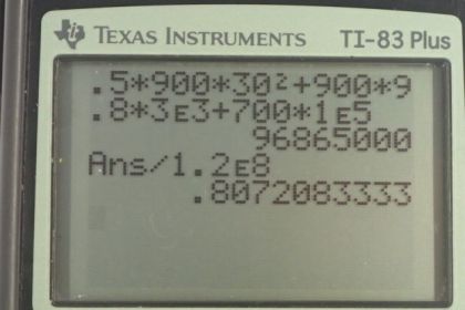 OpenStax College Physics, Chapter 7, Problem 65 (PE) calculator screenshot 1