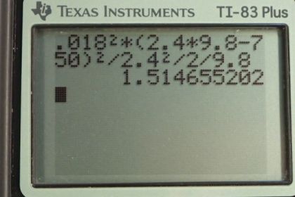 OpenStax College Physics, Chapter 8, Problem 5 (AP) calculator screenshot 1