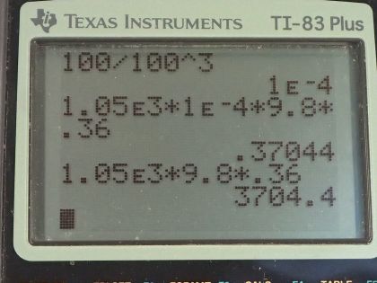 OpenStax College Physics, Chapter 11, Problem 78 (PE) calculator screenshot 1