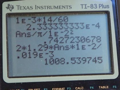 OpenStax College Physics, Chapter 12, Problem 58 (PE) calculator screenshot 1