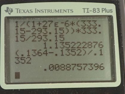 OpenStax College Physics, Chapter 13, Problem 24 (PE) calculator screenshot 2