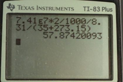 OpenStax College Physics, Chapter 13, Problem 35 (PE) calculator screenshot 1