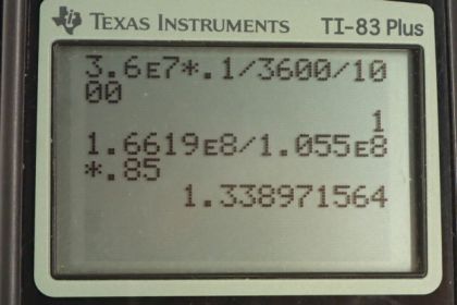 OpenStax College Physics, Chapter 15, Problem 41 (PE) calculator screenshot 2