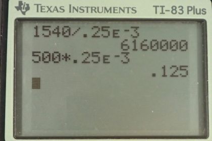OpenStax College Physics, Chapter 17, Problem 77 (PE) calculator screenshot 1
