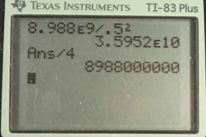 OpenStax College Physics, Chapter 18, Problem 29 (AP) calculator screenshot 1