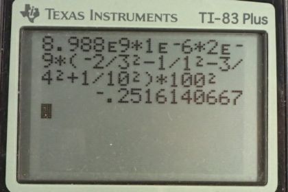 OpenStax College Physics, Chapter 18, Problem 44 (PE) calculator screenshot 1