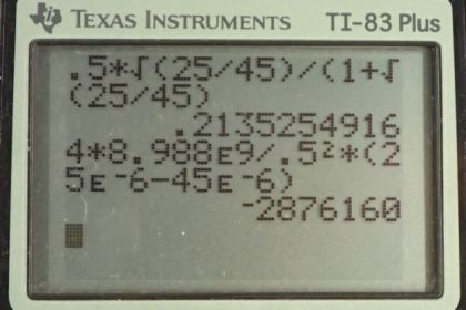 OpenStax College Physics, Chapter 18, Problem 55 (PE) calculator screenshot 1