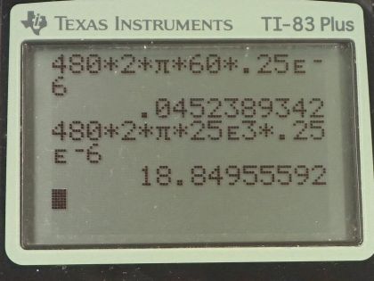 OpenStax College Physics, Chapter 23, Problem 84 (PE) calculator screenshot 1