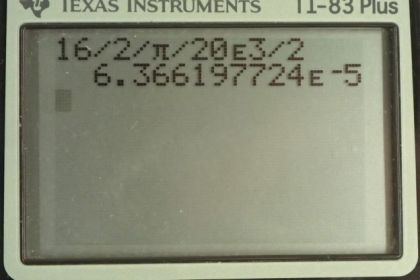 OpenStax College Physics, Chapter 23, Problem 85 (PE) calculator screenshot 1