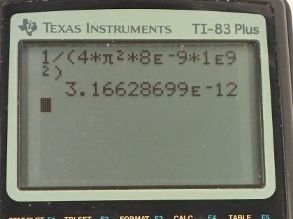 OpenStax College Physics, Chapter 23, Problem 98 (PE) calculator screenshot 1
