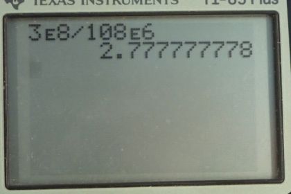 OpenStax College Physics, Chapter 24, Problem 7 (PE) calculator screenshot 2