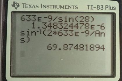 OpenStax College Physics, Chapter 27, Problem 45 (PE) calculator screenshot 1