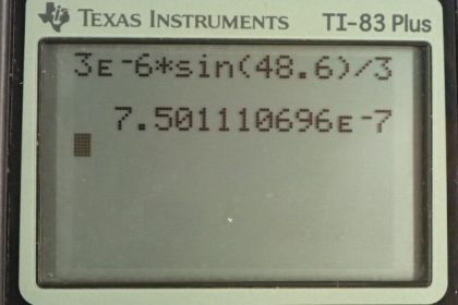 OpenStax College Physics, Chapter 27, Problem 47 (PE) calculator screenshot 1