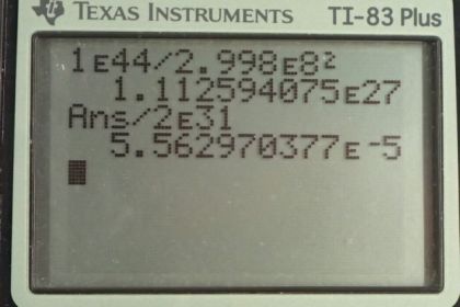 OpenStax College Physics, Chapter 28, Problem 47 (PE) calculator screenshot 1