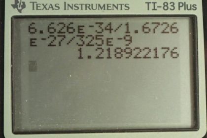 OpenStax College Physics, Chapter 29, Problem 7 (AP) calculator screenshot 1