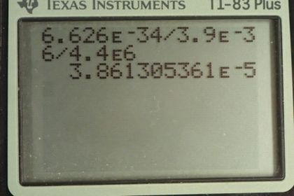 OpenStax College Physics, Chapter 29, Problem 13 (AP) calculator screenshot 1
