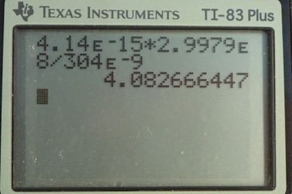 OpenStax College Physics, Chapter 29, Problem 7 (PE) calculator screenshot 1