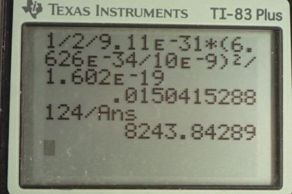 OpenStax College Physics, Chapter 29, Problem 43 (PE) calculator screenshot 2