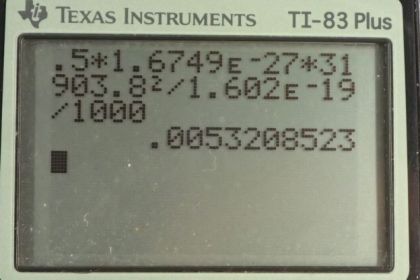 OpenStax College Physics, Chapter 29, Problem 45 (PE) calculator screenshot 2