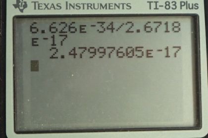 OpenStax College Physics, Chapter 29, Problem 77 (PE) calculator screenshot 2