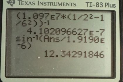 OpenStax College Physics, Chapter 30, Problem 53 (PE) calculator screenshot 2