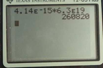 OpenStax College Physics, Chapter 31, Problem 1 (AP) calculator screenshot 1
