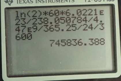 OpenStax College Physics, Chapter 31, Problem 61 (PE) calculator screenshot 1