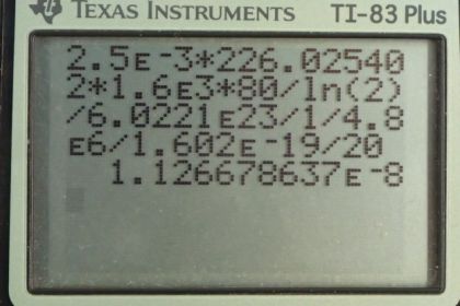 OpenStax College Physics, Chapter 32, Problem 23 (PE) calculator screenshot 1