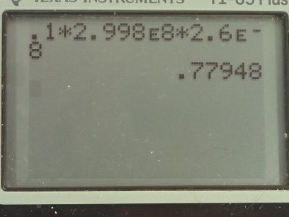 OpenStax College Physics, Chapter 33, Problem 8 (PE) calculator screenshot 1