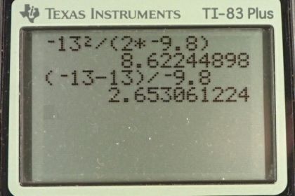 OpenStax College Physics, Chapter 2, Problem 45 (PE) calculator screenshot 1