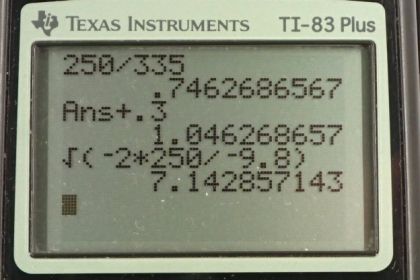 OpenStax College Physics, Chapter 2, Problem 53 (PE) calculator screenshot 2