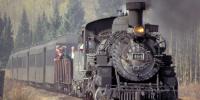 A steam engine uses heat transfer to do work. Tourists regularly ride this narrow-gauge steam engine train near the San Juan Skyway in Durango, Colorado, part of the National Scenic Byways Program.