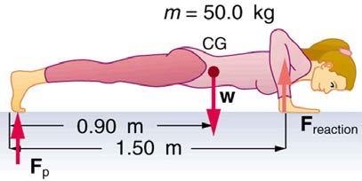 <b>Figure 9.46</b> Doing a pushup.