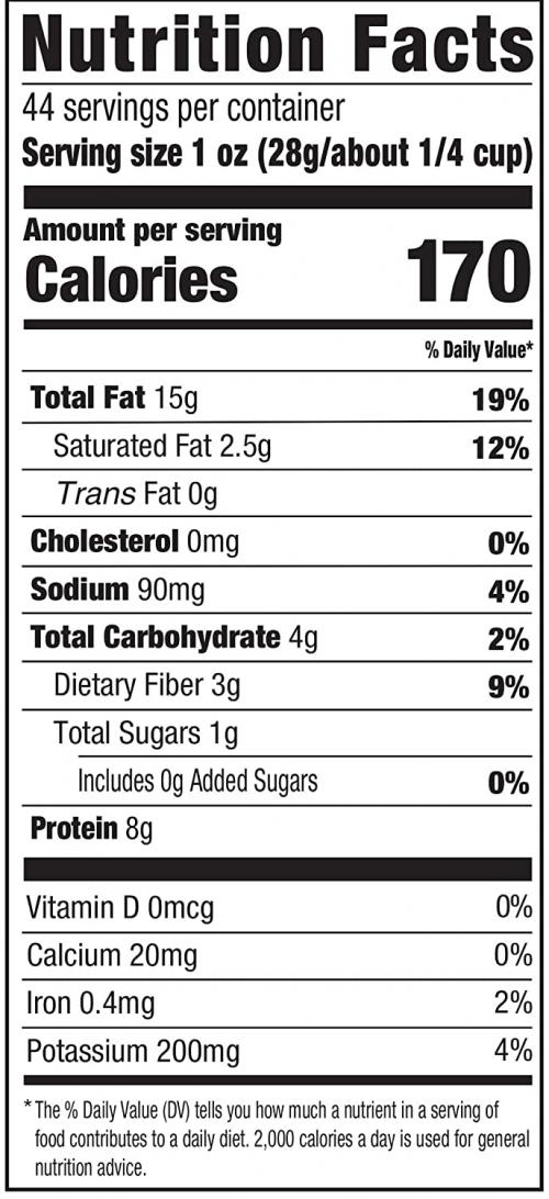 <b>Figure 14.a</b> Peanut nutrition label