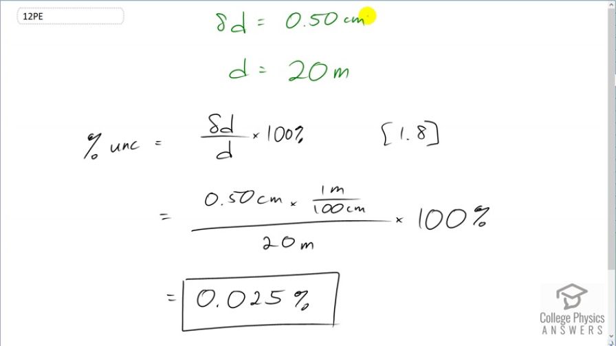 OpenStax College Physics, Chapter 1, Problem 12 (PE) video thumbnail