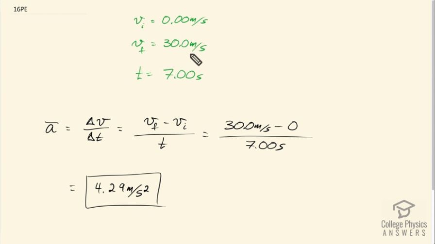 OpenStax College Physics, Chapter 2, Problem 16 (PE) video thumbnail