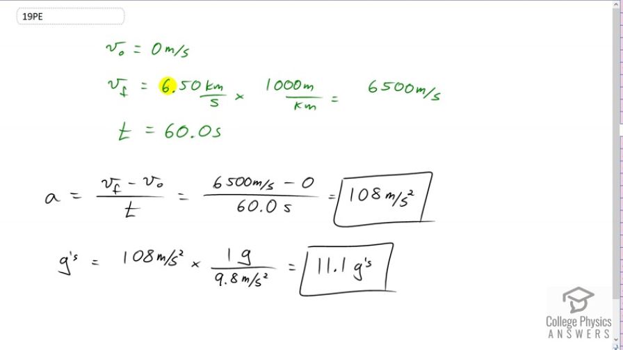 OpenStax College Physics, Chapter 2, Problem 19 (PE) video thumbnail