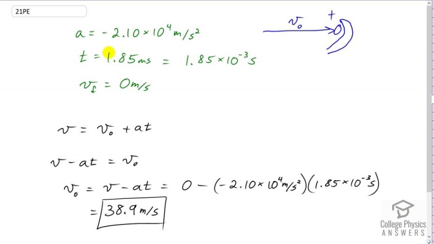 OpenStax College Physics, Chapter 2, Problem 21 (PE) video thumbnail