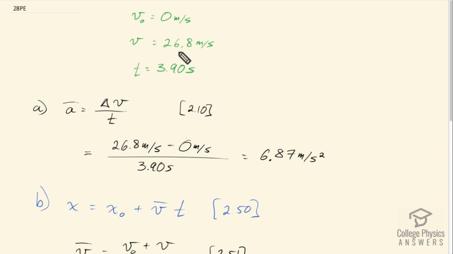 OpenStax College Physics, Chapter 2, Problem 28 (PE) video thumbnail