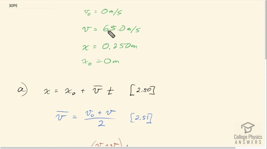 OpenStax College Physics, Chapter 2, Problem 30 (PE) video thumbnail