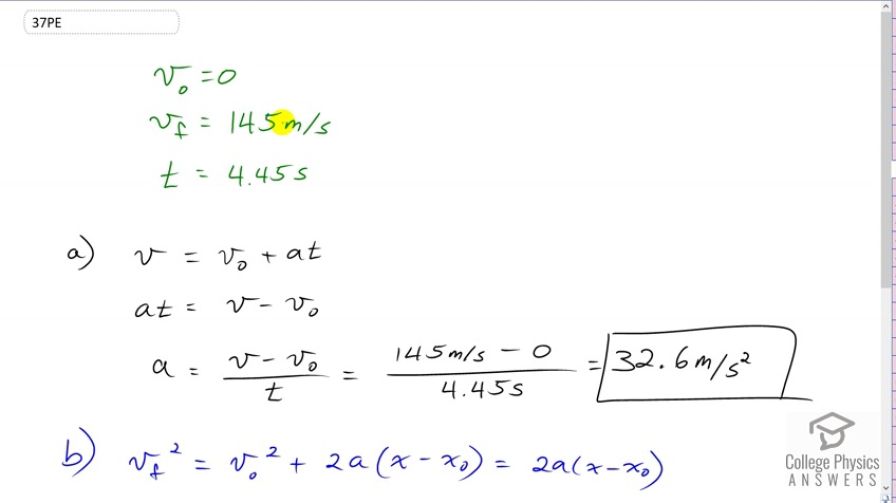 OpenStax College Physics, Chapter 2, Problem 37 (PE) video thumbnail