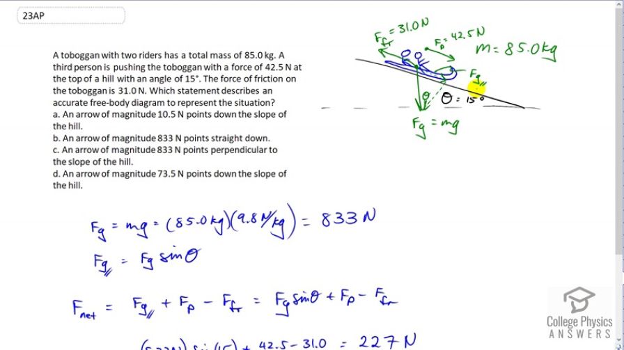OpenStax College Physics, Chapter 4, Problem 23 (AP) video thumbnail