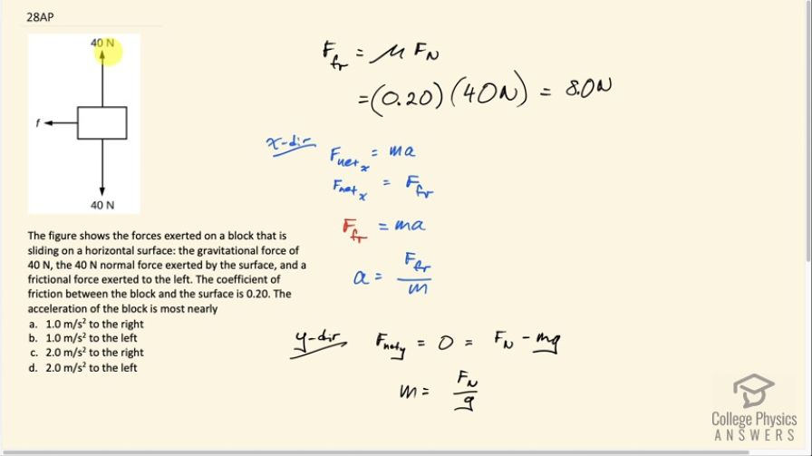 OpenStax College Physics, Chapter 4, Problem 28 (AP) video thumbnail