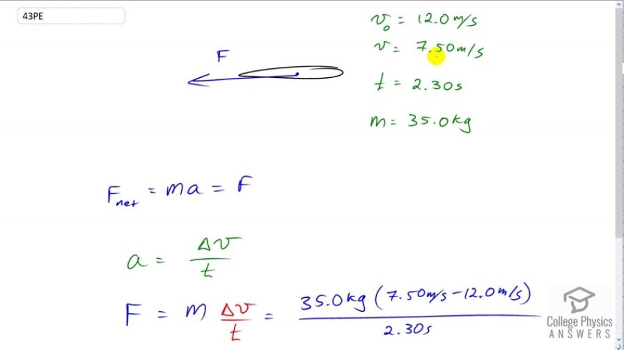 OpenStax College Physics, Chapter 4, Problem 43 (PE) video thumbnail