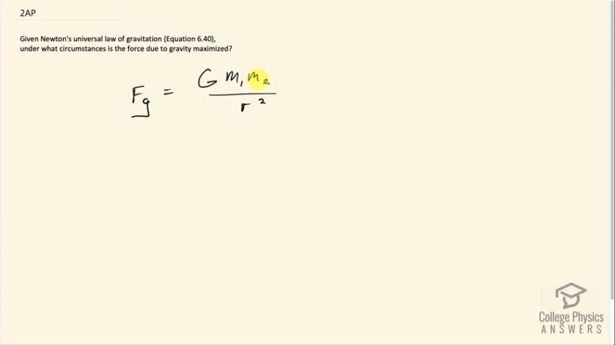 OpenStax College Physics, Chapter 6, Problem 2 (AP) video thumbnail