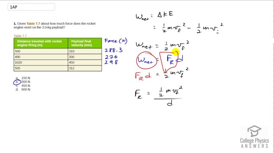 OpenStax College Physics, Chapter 7, Problem 1 (AP) video thumbnail